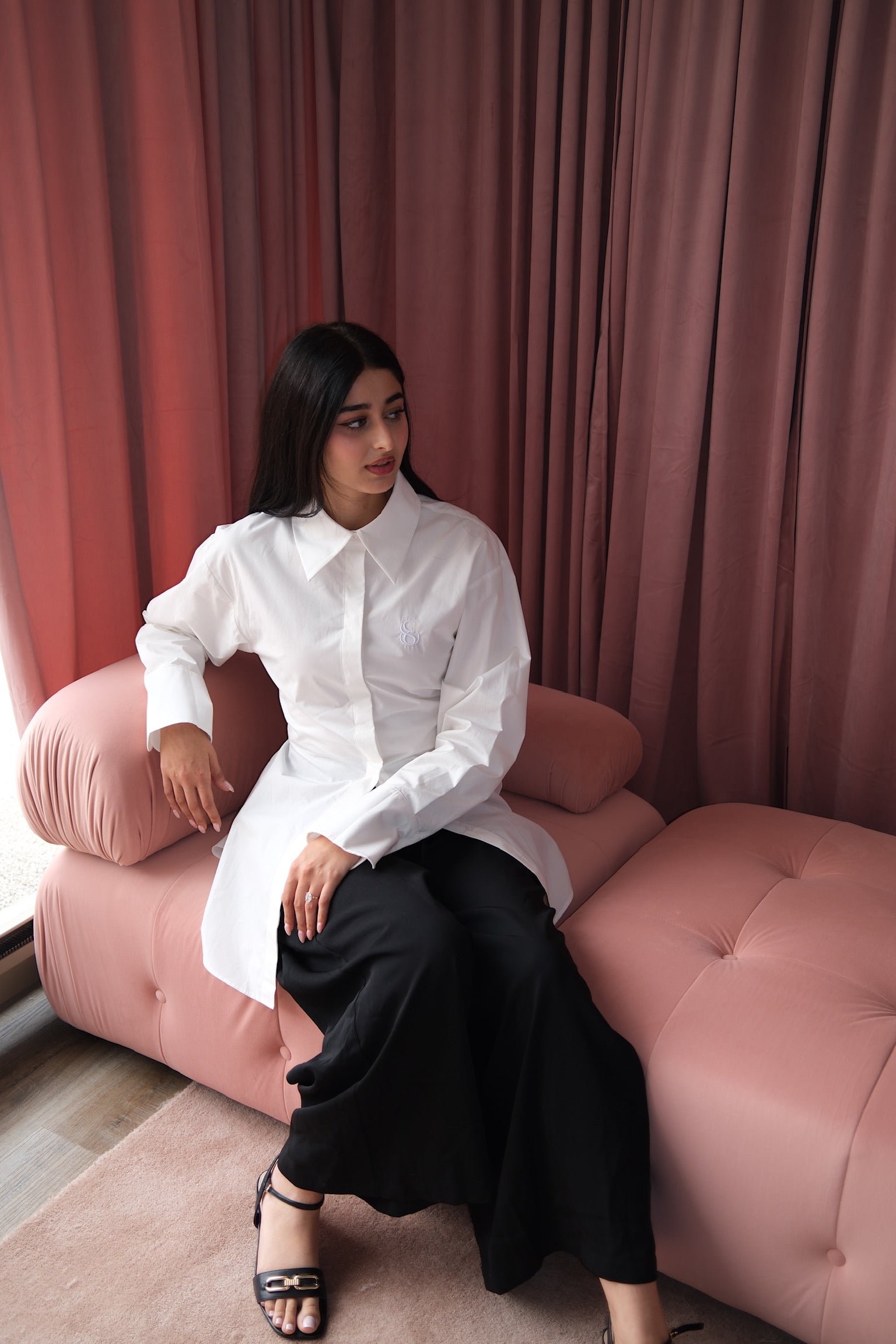 Ivory SE Tie Back Cotton Shirt