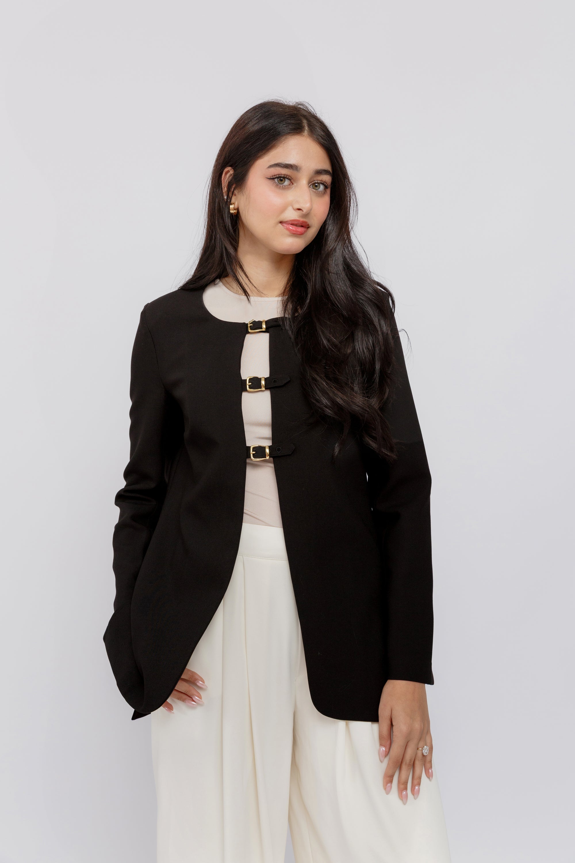 Black Buckled Blazer Tunic *ships 11/10