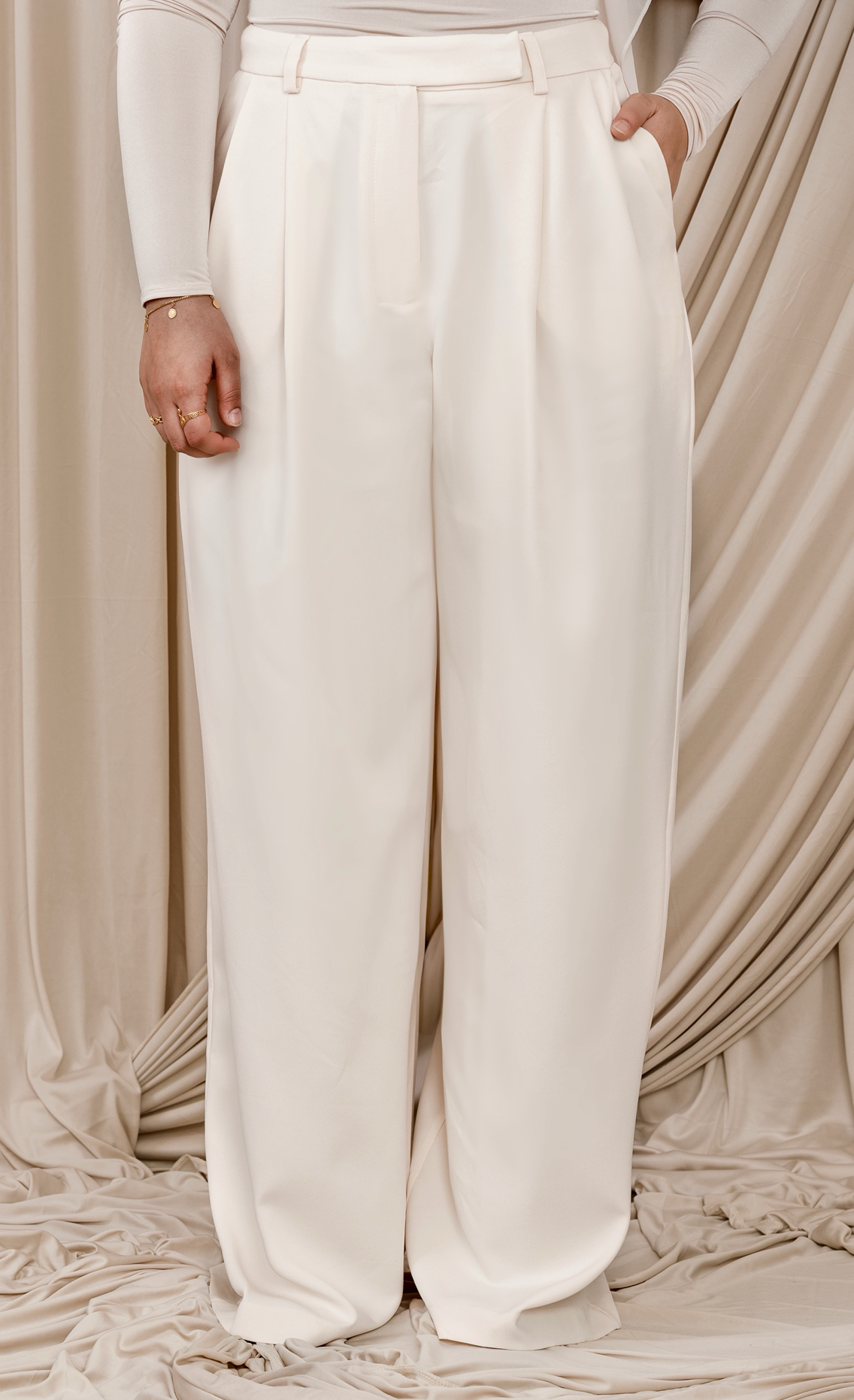 cream dress pants womens cream dress pants women's Beige Wide Leg Pants