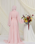 Orchid Pink Structured Belt Gown