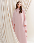 Orchid Pink Beaded Kaftan Gown- Final Sale