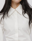 Ivory SE Tie Back Cotton Shirt