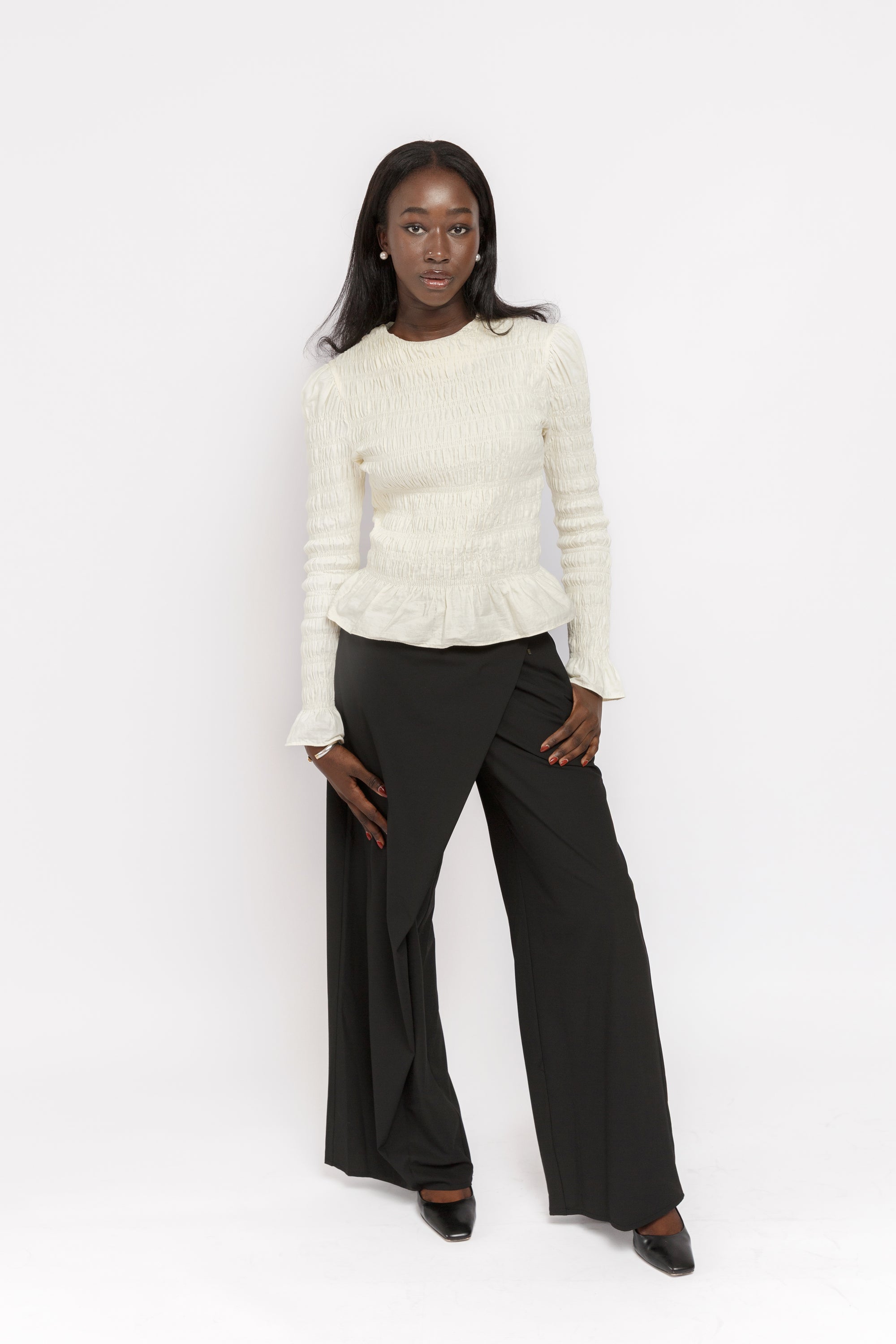 Black Foldover Pants