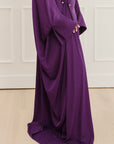 Purple Draped Hardware Kaftan