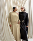Khaki Belted Kaftan- Final Sale