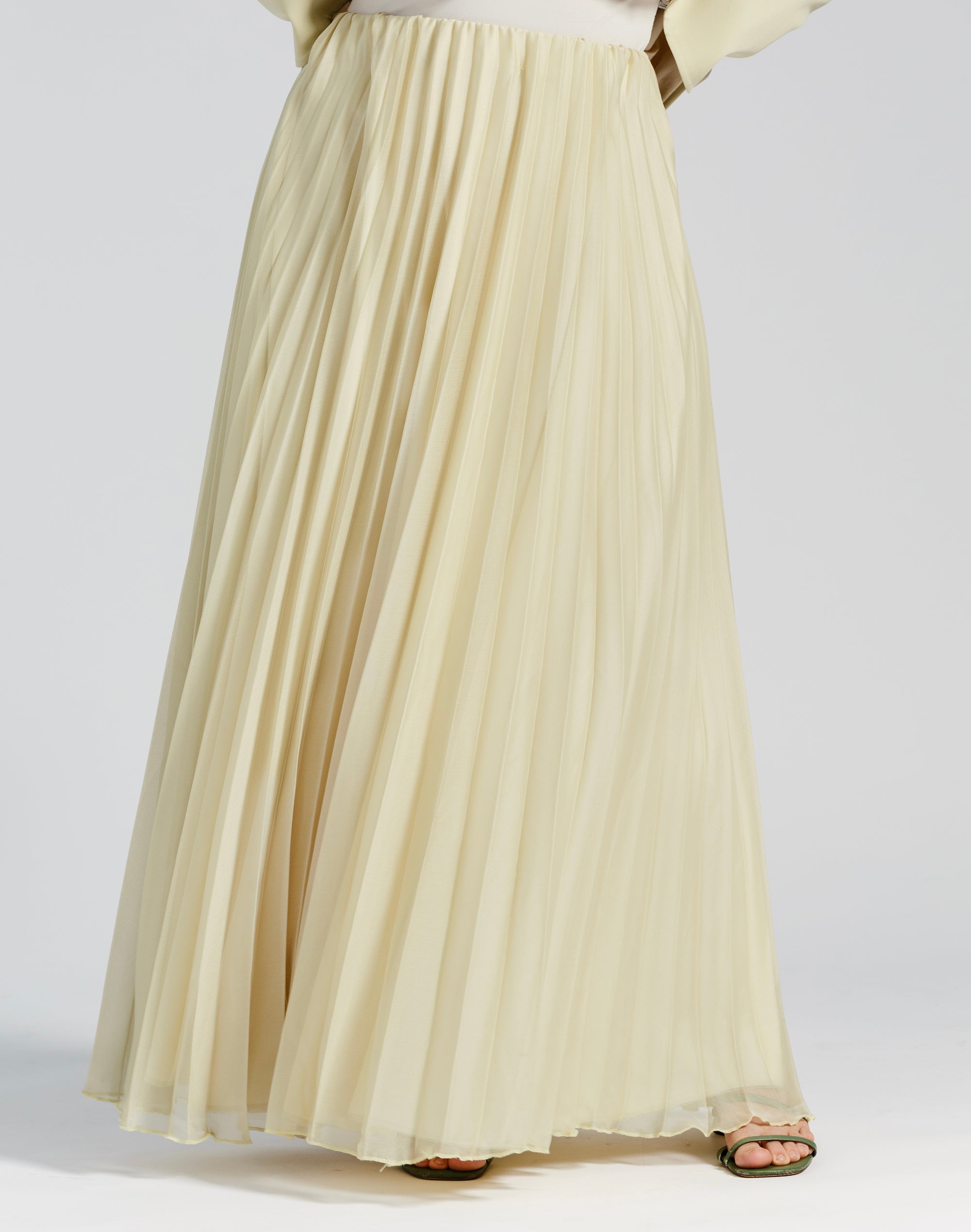 Melon Pleated Chiffon Skirt - Final Sale