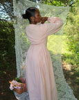 Rose Cinched Buttoned Dress