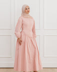 Rose Cinched Buttoned Dress