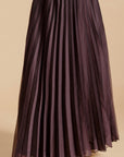Espresso Pleated Chiffon Skirt