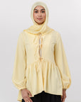 Butter Yellow Bow Tie Tunic