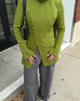 Fern Green Buttoned Blazer Tunic