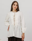 White Bow Tie Tunic