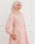 Rose Cinched Buttoned Dress