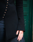 Black Gold Buttoned Sweater