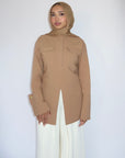 Camel Utility Slit Tunic