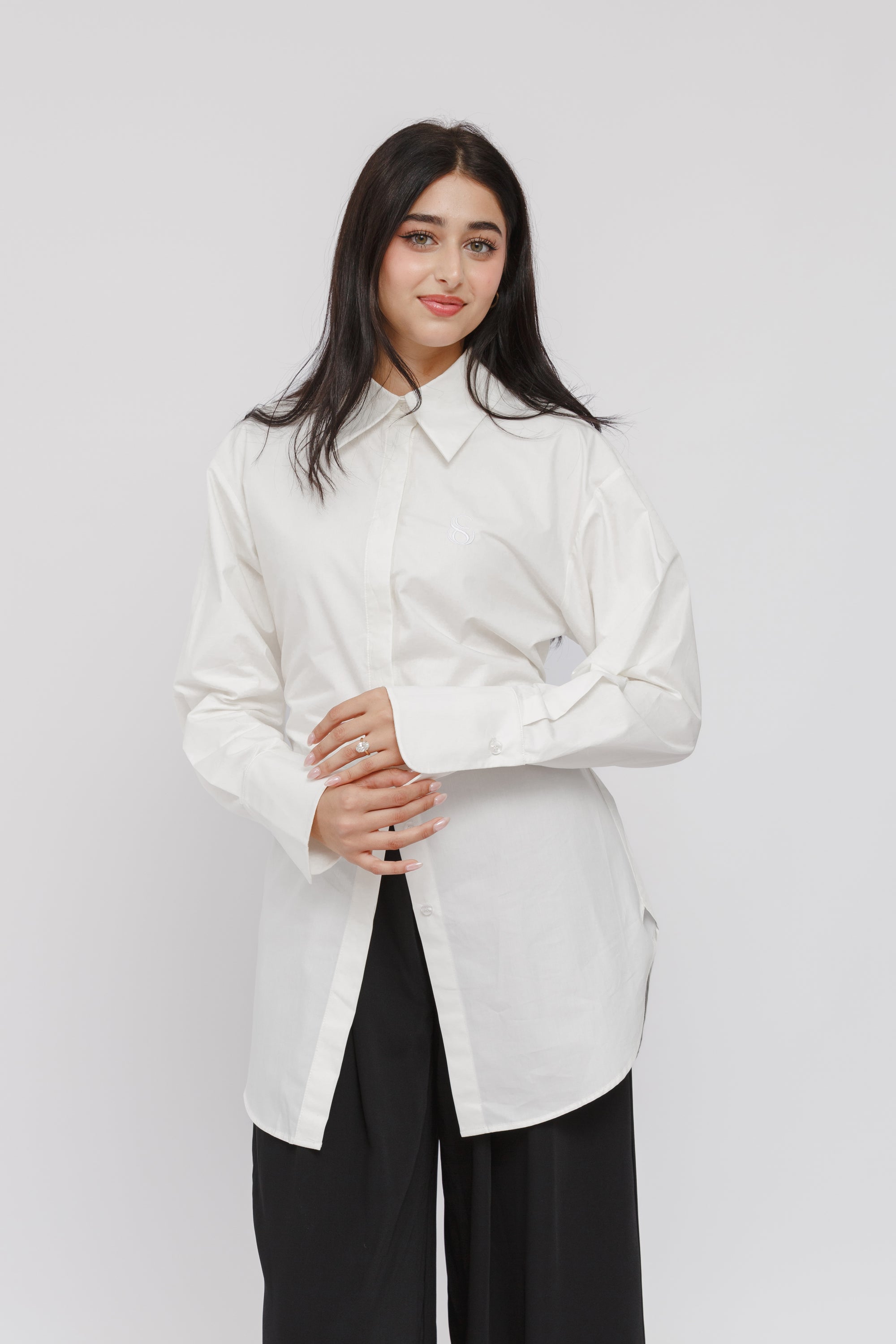 Ivory SE Tie Back Cotton Shirt