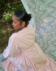 Rose Cinched Buttoned Dress