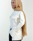 Cream Utility Slit Tunic