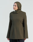 Moss Green Structured Tunic