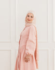 Rose Cinched Buttoned Dress
