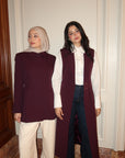 Plum Peplum Buttoned Blazer