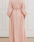 Rose Cinched Buttoned Dress