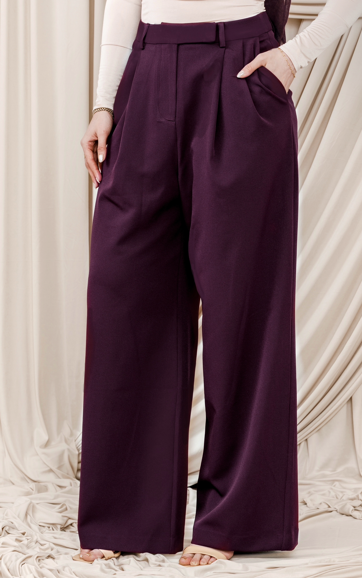 dark purple dress pants Iroinnid Dress Pants for Men Casual Semi-formal Straight Leg Dress Pants Button Suit Loose Fit Full Length Pants,Purple, Men's, Size: Large