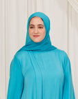 Aquamarine Matte Chiffon Scarf