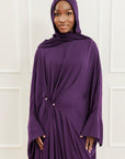 Purple Draped Hardware Kaftan
