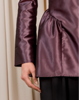 Mauve Purple Taffeta Peplum Tunic