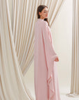 Orchid Pink Beaded Kaftan Gown- Final Sale