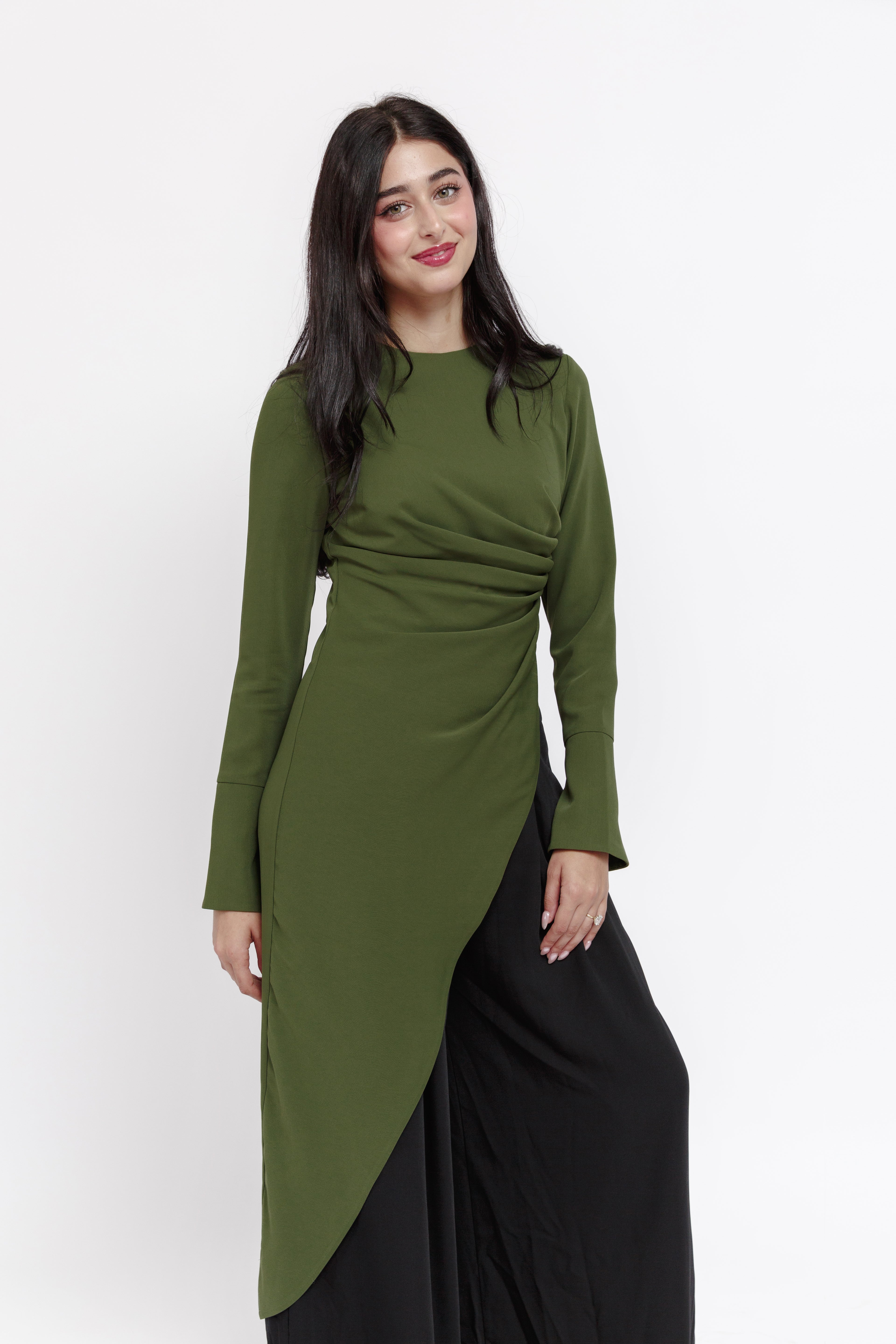 alice olivia harmony asymmetric midi dress Xenia Design Senk Asymmetrical Tunic in Black main image 0