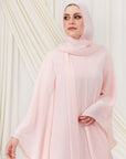 Powder Pink Matte Chiffon Scarf