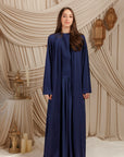 Midnight Navy Low Waisted Abaya Set (2 pcs) - Final Sale