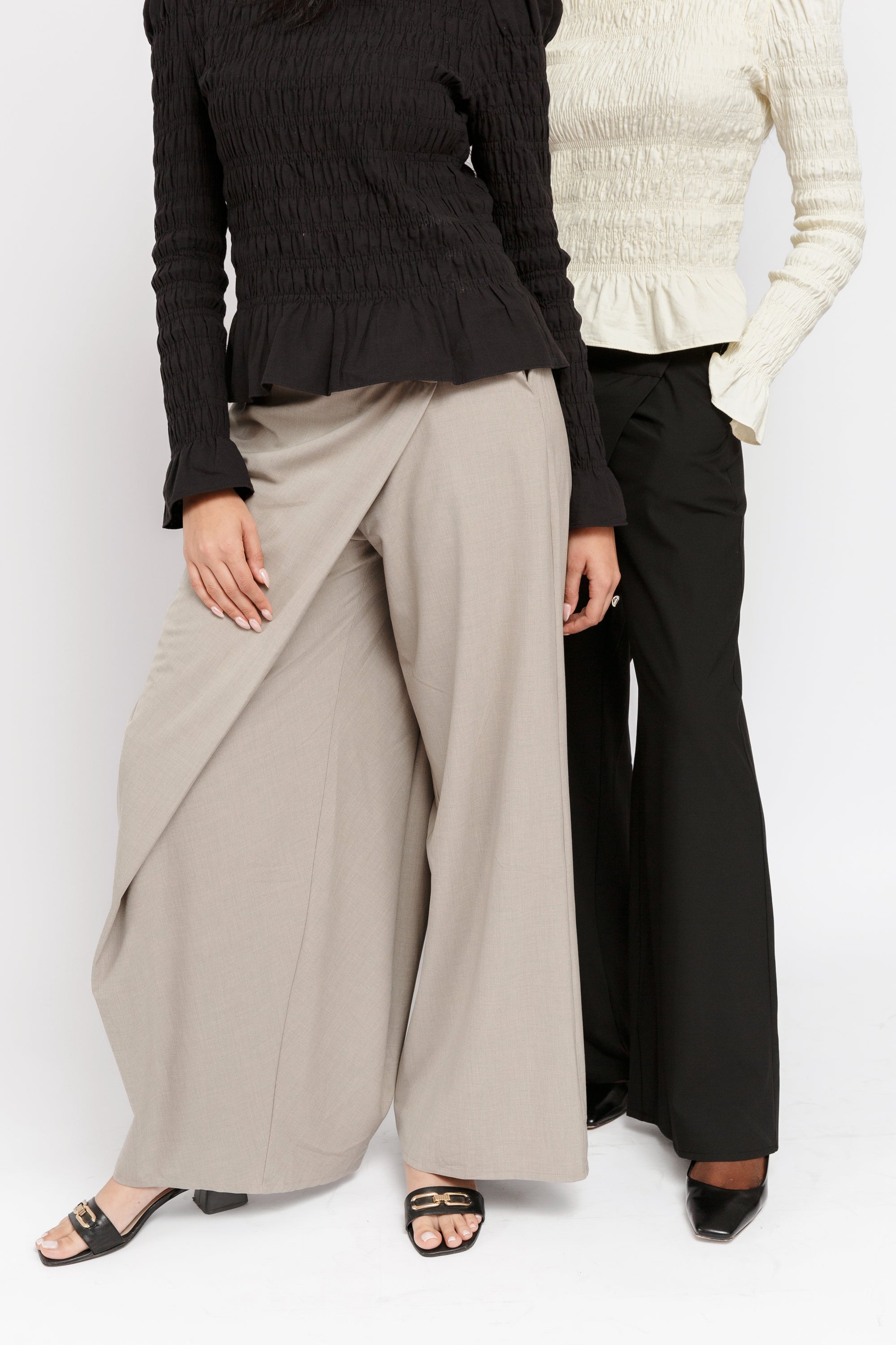 Taupe Foldover Pants