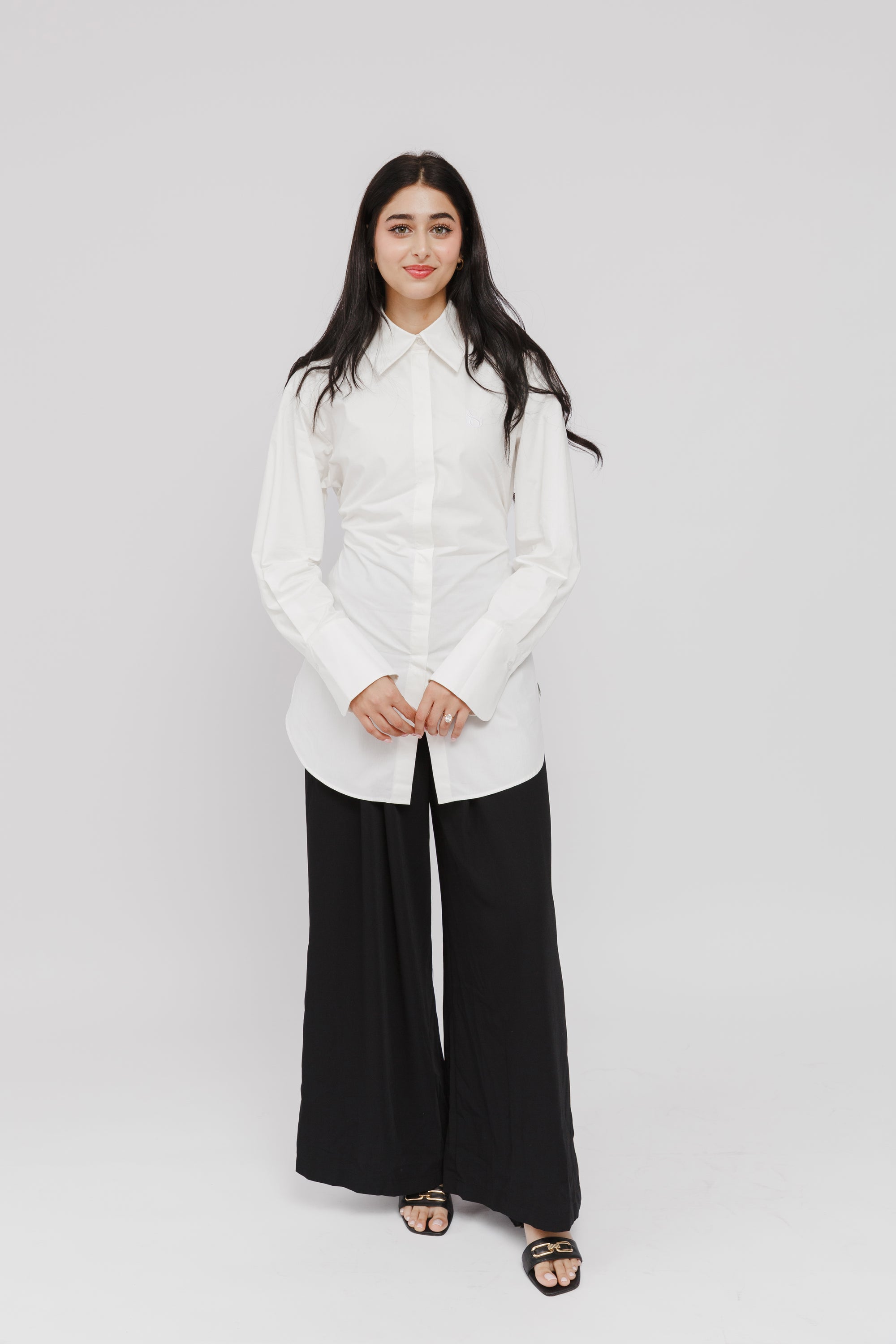 Ivory SE Tie Back Cotton Shirt