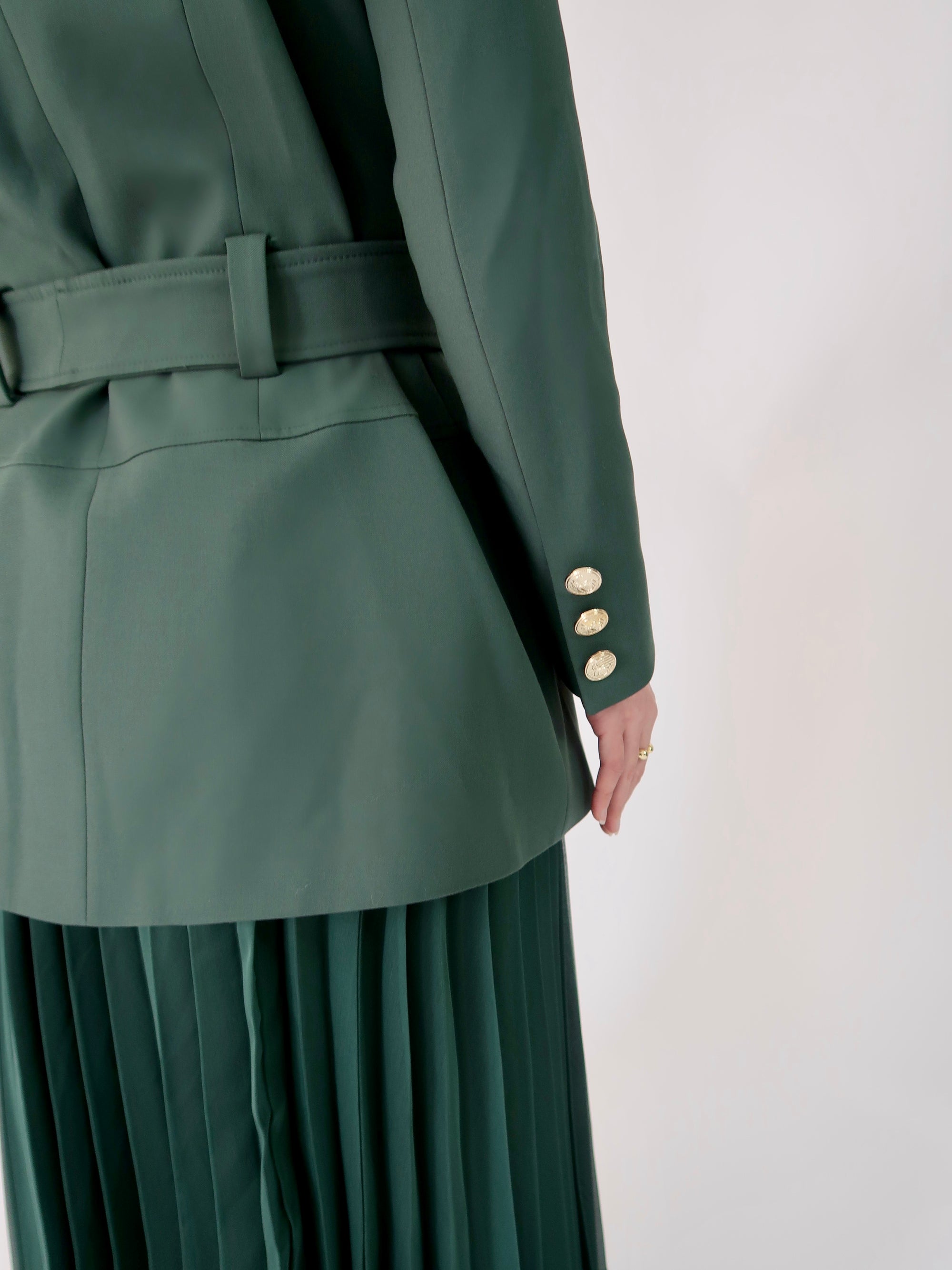 Hunter Green SE Belted Jacket - Final Sale