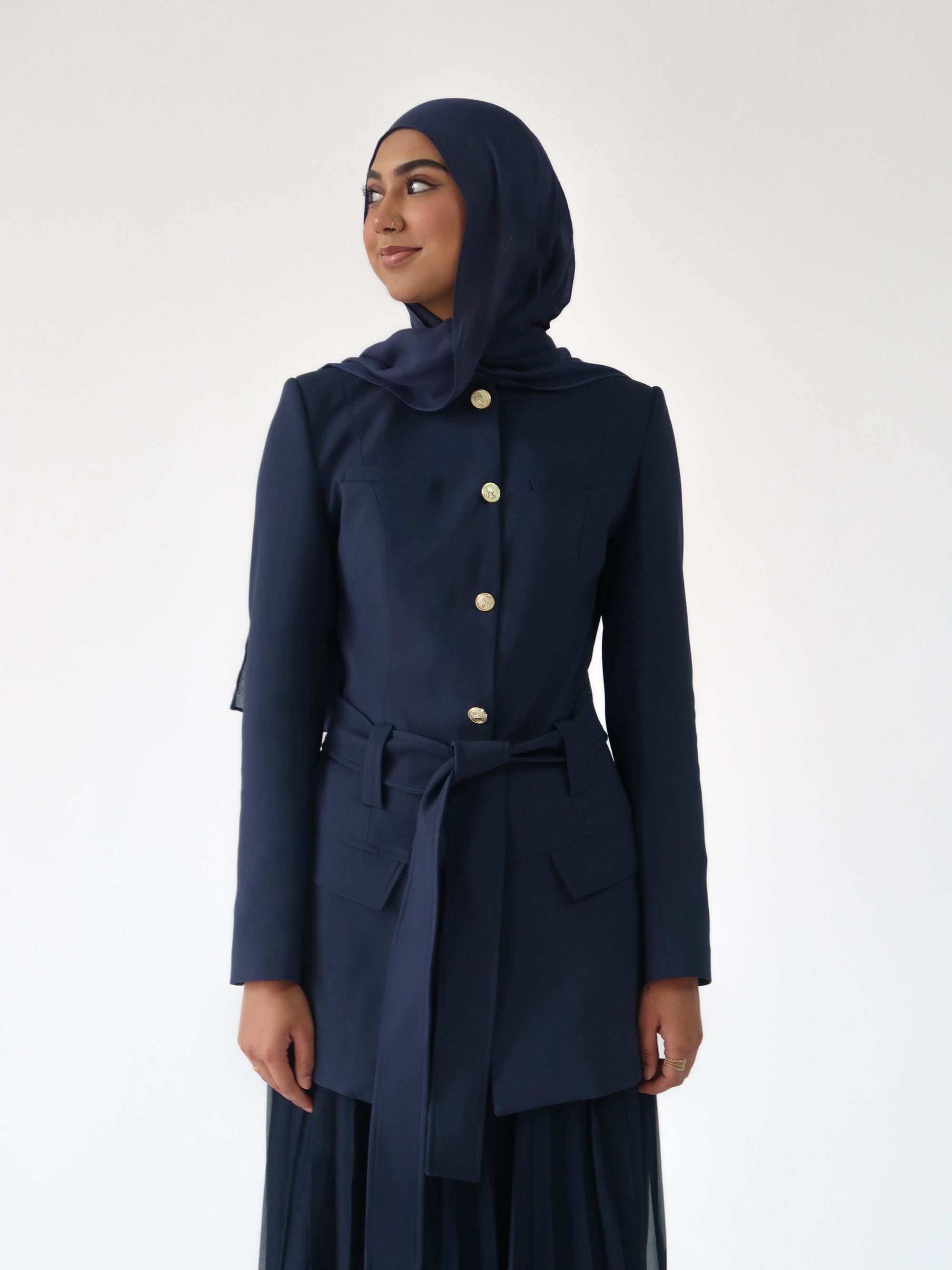 Navy SE Belted Jacket - Final Sale
