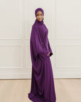 Purple Draped Hardware Kaftan