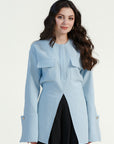 Sky Blue Utility Slit Tunic