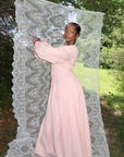 Rose Cinched Buttoned Dress