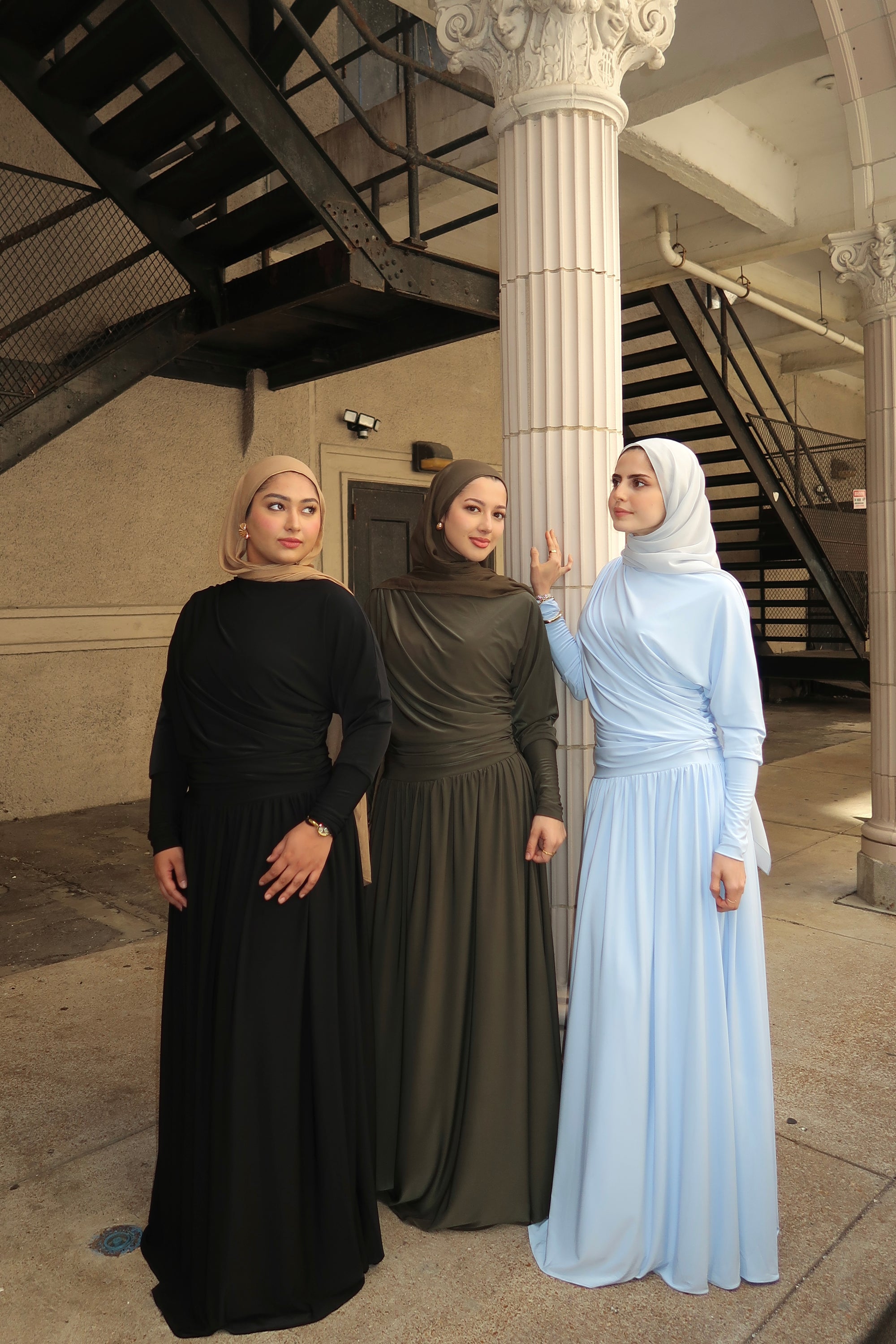 Black Batwing Jersey Maxi Dress