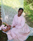 Rose Cinched Buttoned Dress
