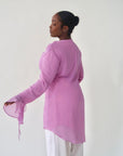 Orchid Draped Rose Tunic- Final Sale