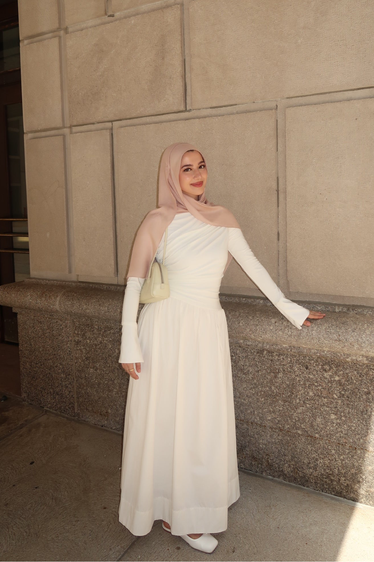 White Asymmetric Draped Dress Summer Evenings White Asymmetric Draped Dress Summer Evenings