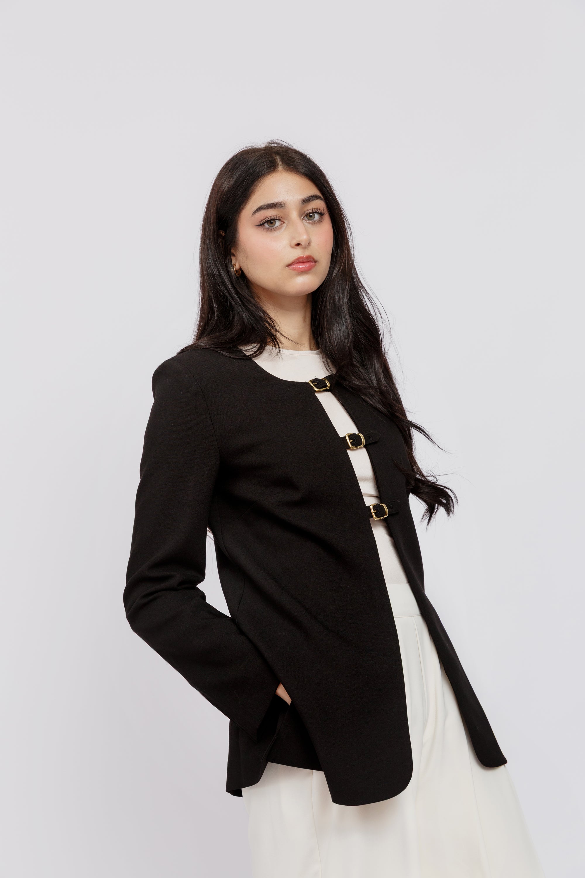 Black Buckled Blazer Tunic *ships 11/10