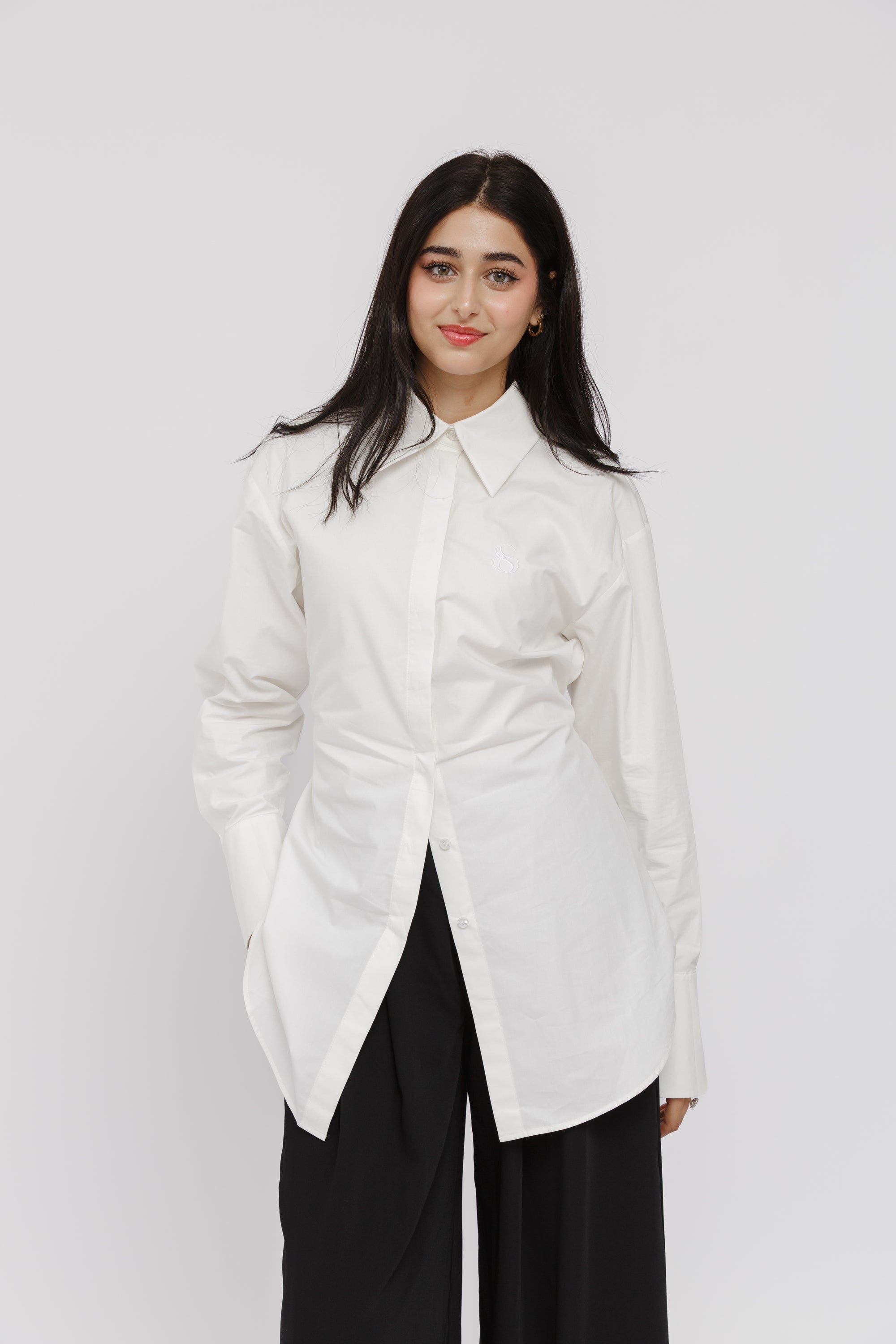 Ivory SE Tie Back Cotton Shirt