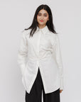 Ivory SE Tie Back Cotton Shirt