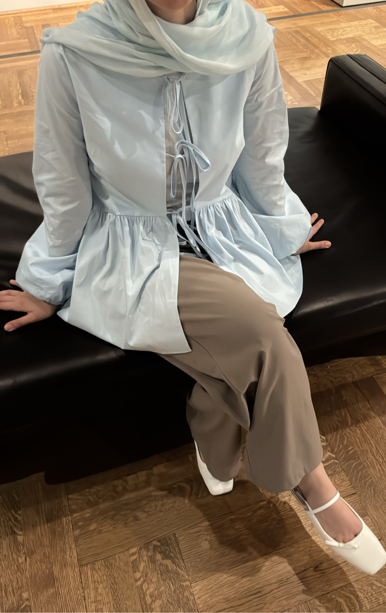 Sky Blue Bow Tie Tunic