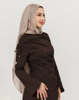 Dark Espresso Cotton Ruched Tunic